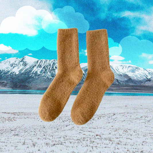 Lépolar Yeti socks fuzzy Tan