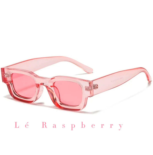 Lé Raspberry- square frame sunglasses