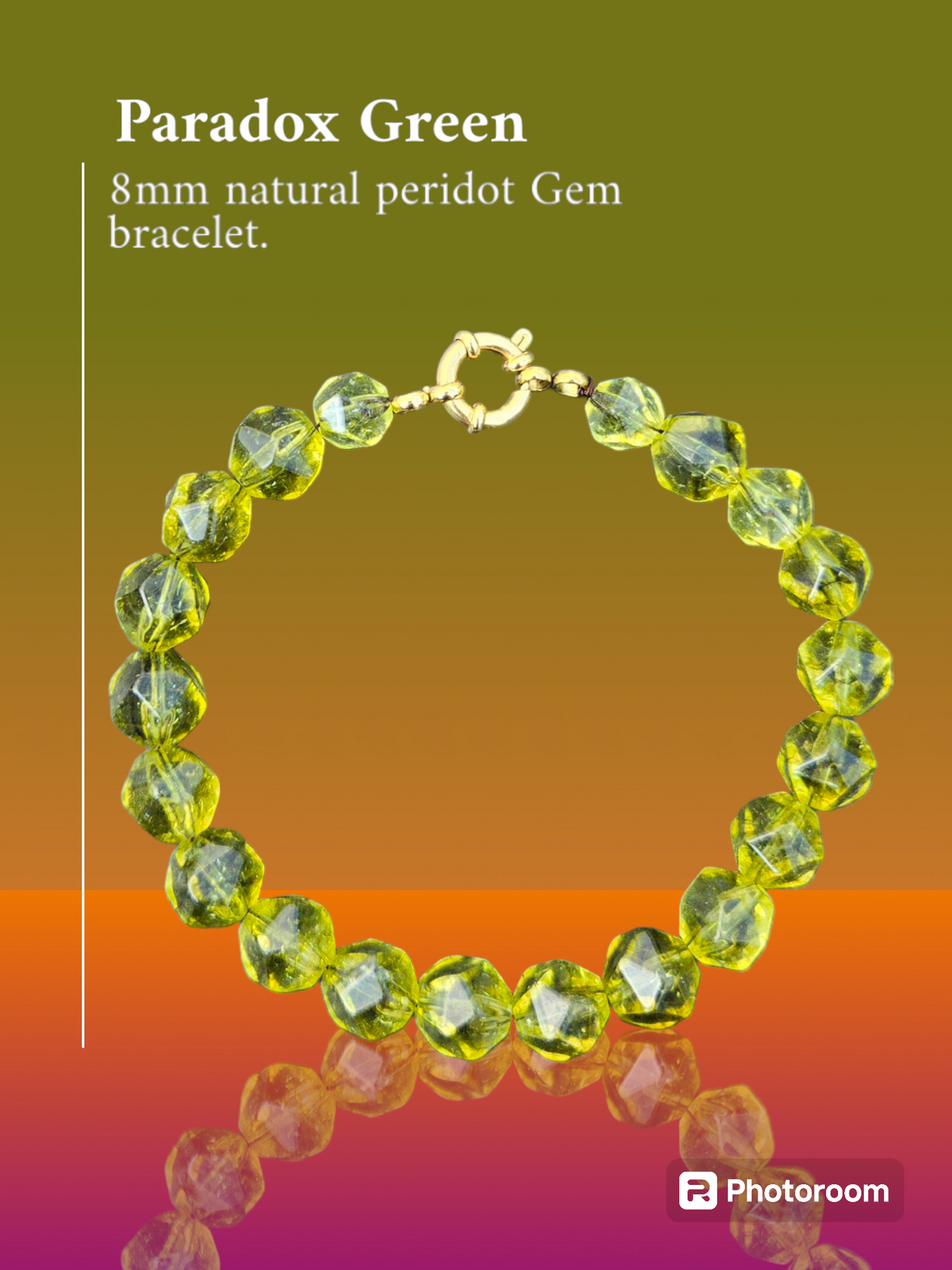 Paradox Green- Handcrated bracelet.SELV